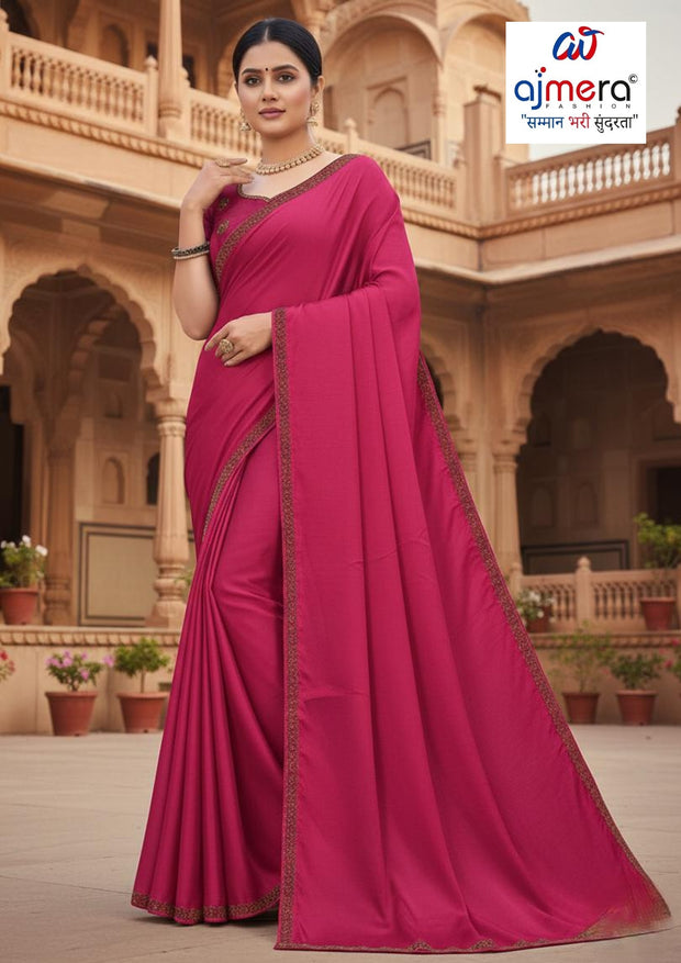 Synthetic Matching Saree with Without Blouse for Premium Ethnic and Traditional Wear | PARA-KAJAL
