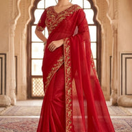 KPS-AMRUDLadies Matching Saree with Blouse Piece for Premium Ethnic and Traditional Wear | KPS-AMRUD