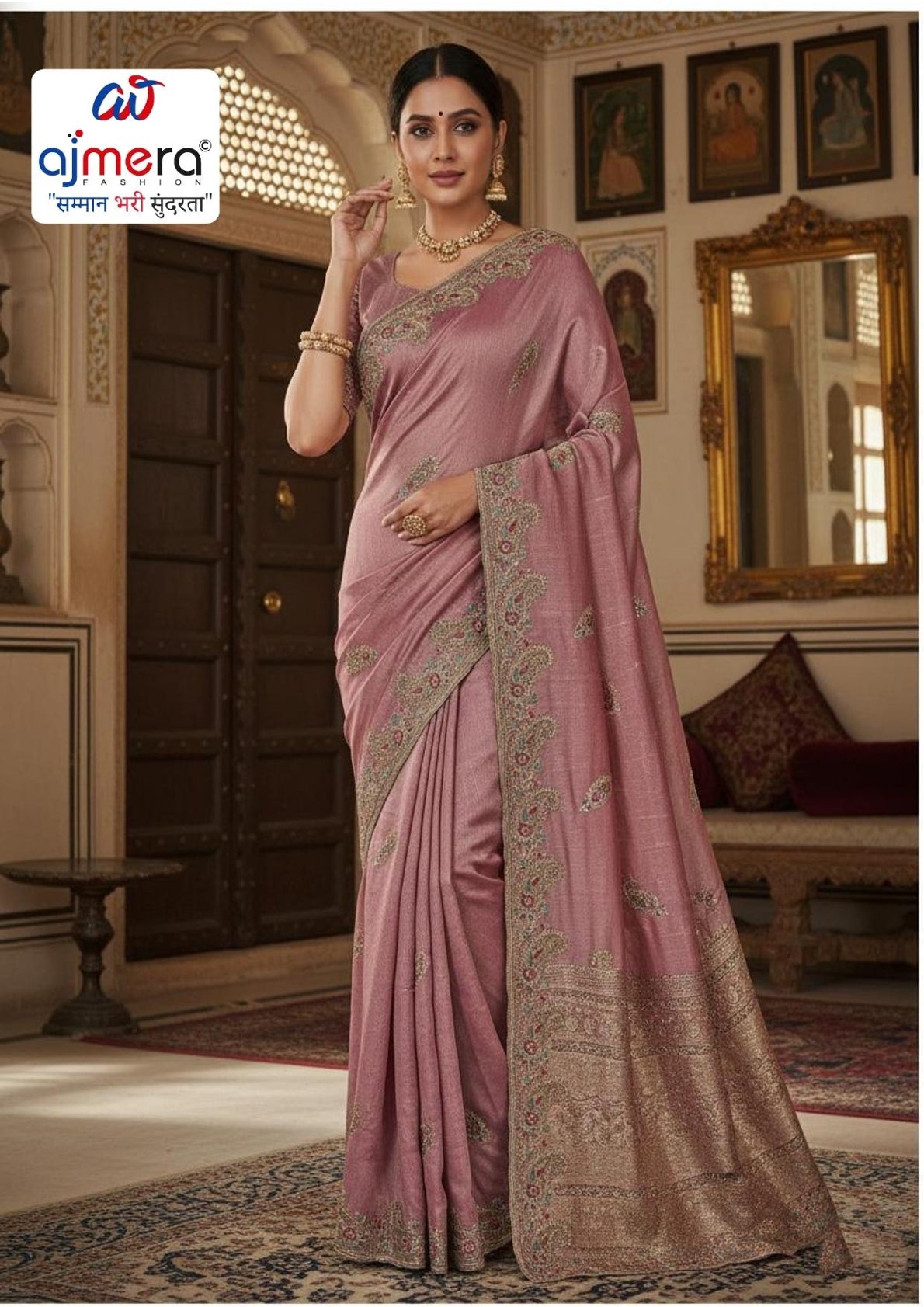 Ladies Matching Saree with Blouse Piece for Premium Ethnic and Traditional Wear | SBV-HD-0485