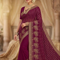 Embroidered Fancy Saree with Blouse Piece for Premium Ethnic and Traditional Wear | MTE-QUEEN VASUNDHARA