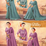 Fancy Matching Saree with Blouse Piece for Premium Ethnic and Traditional Wear | KPS-COW