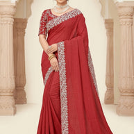 Matching Saree with Blouse Piece for Premium Ethnic and Traditional Wear | MKM-RASHMI