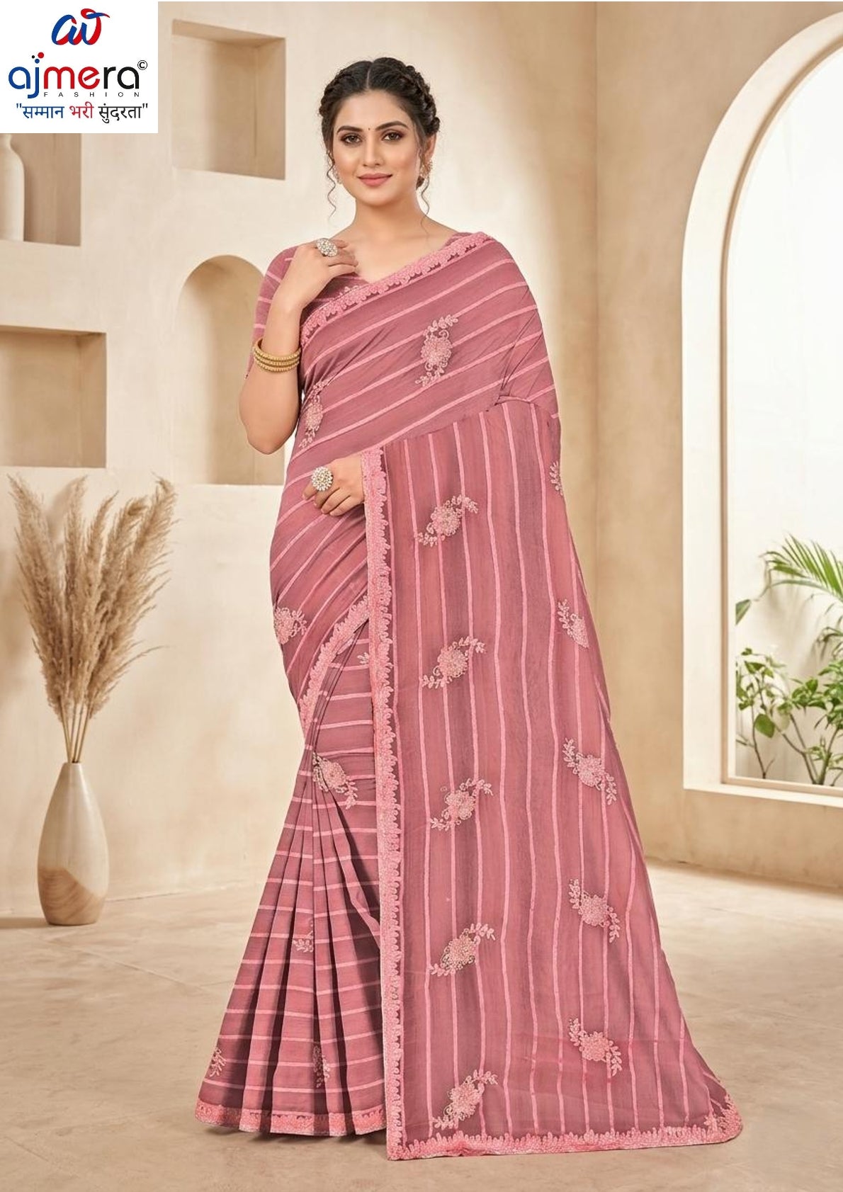 Matching Saree with Blouse Piece for Premium Ethnic and Traditional Wear | VKM-C PLUS