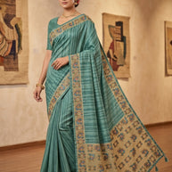 Matching Saree with Blouse Piece for Premium Ethnic and Traditional Wear | DLX-DL708