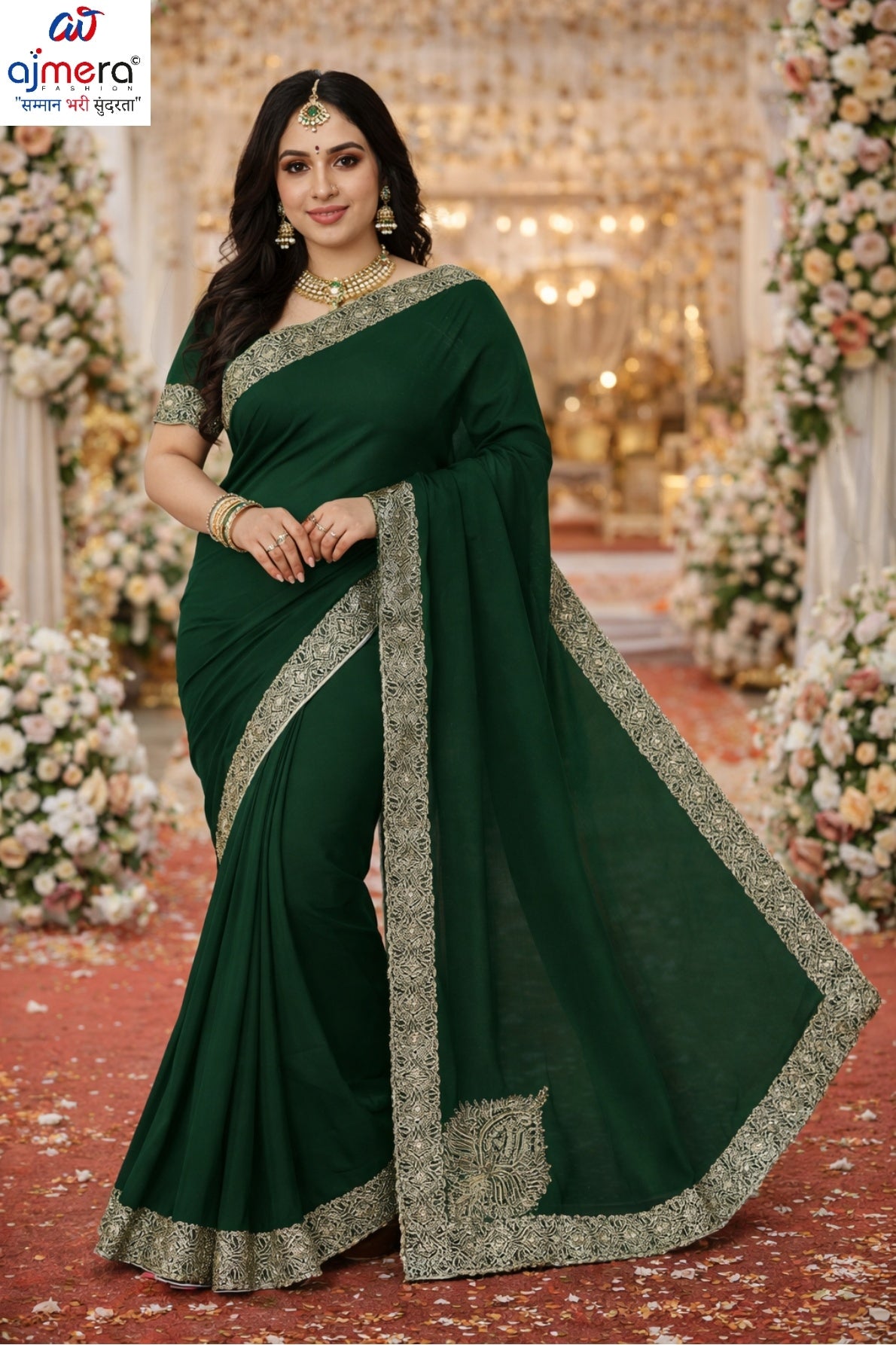 Ladies Matching Saree with Blouse Piece for Premium Ethnic and Traditional Wear | SMM-8670