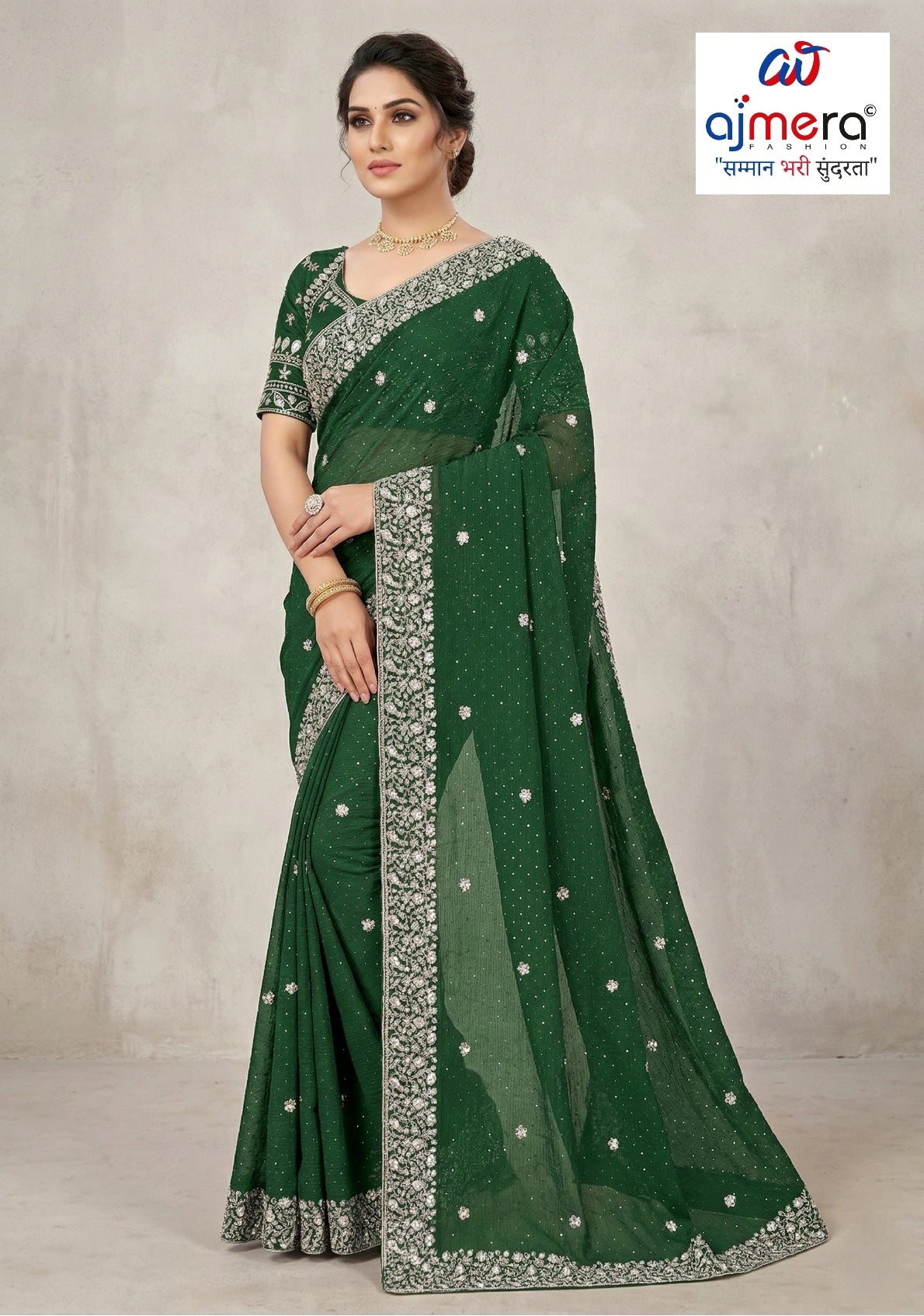 Dyed Saree with Blouse Piece for Premium Ethnic and Traditional Wear | MKM-VASUKI