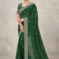 Dyed Saree with Blouse Piece for Premium Ethnic and Traditional Wear | MKM-VASUKI