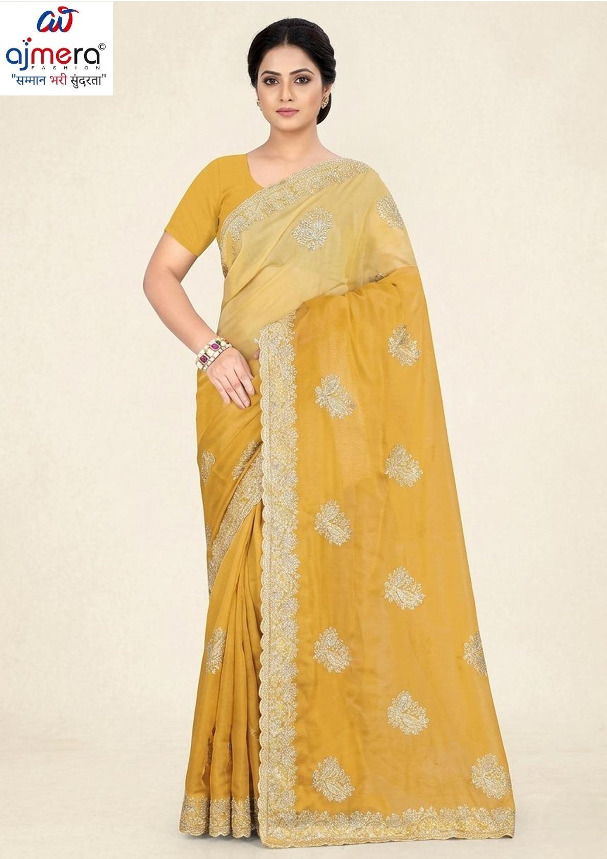 Ethnic Matching Saree with Blouse Piece for Premium Ethnic and Traditional Wear | MTE-SUNDAR CHHAVI