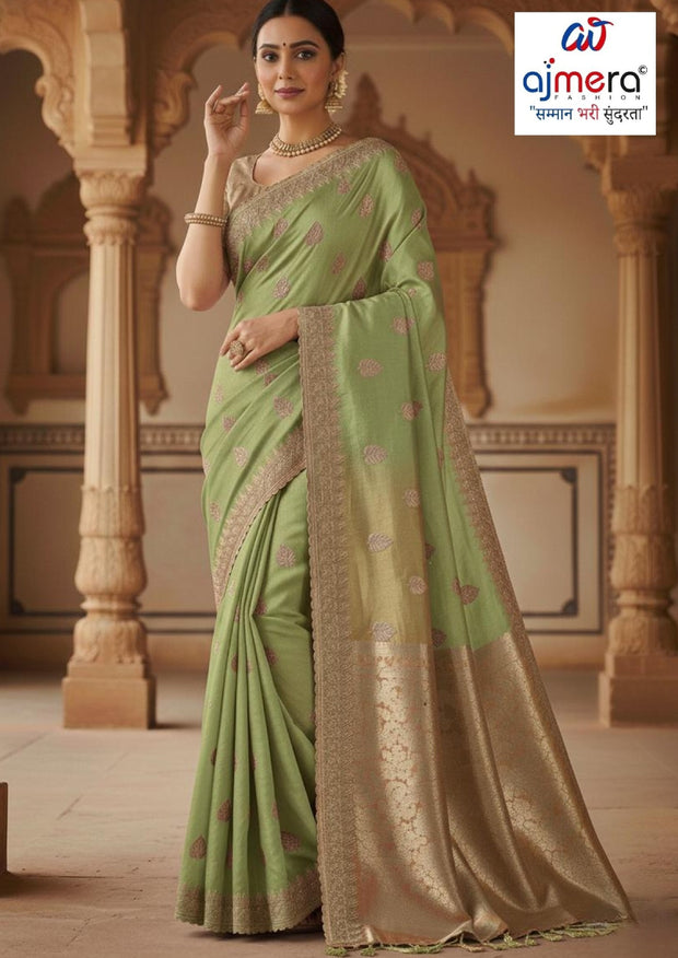 Embroidered Fancy Saree with Blouse Piece for Premium Ethnic and Traditional Wear | SBV-HD-0421L