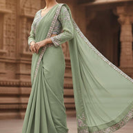 Matching Saree with Blouse Piece for Premium Ethnic and Traditional Wear | SDO-HW01584