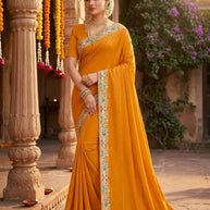 Dyed Fancy Matching Saree with Without Blouse for Premium Ethnic and Traditional Wear | RT-ROOP SANGAM