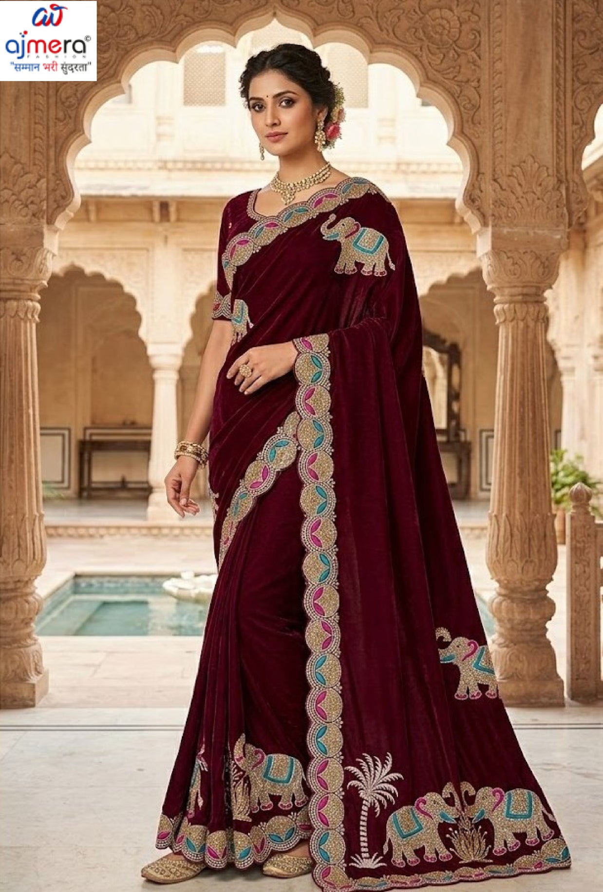 Synthetic Matching Saree with Blouse Piece for Premium Ethnic and Traditional Wear | PSC-PAYAL-4406