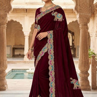 Synthetic Matching Saree with Blouse Piece for Premium Ethnic and Traditional Wear | PSC-PAYAL-4406