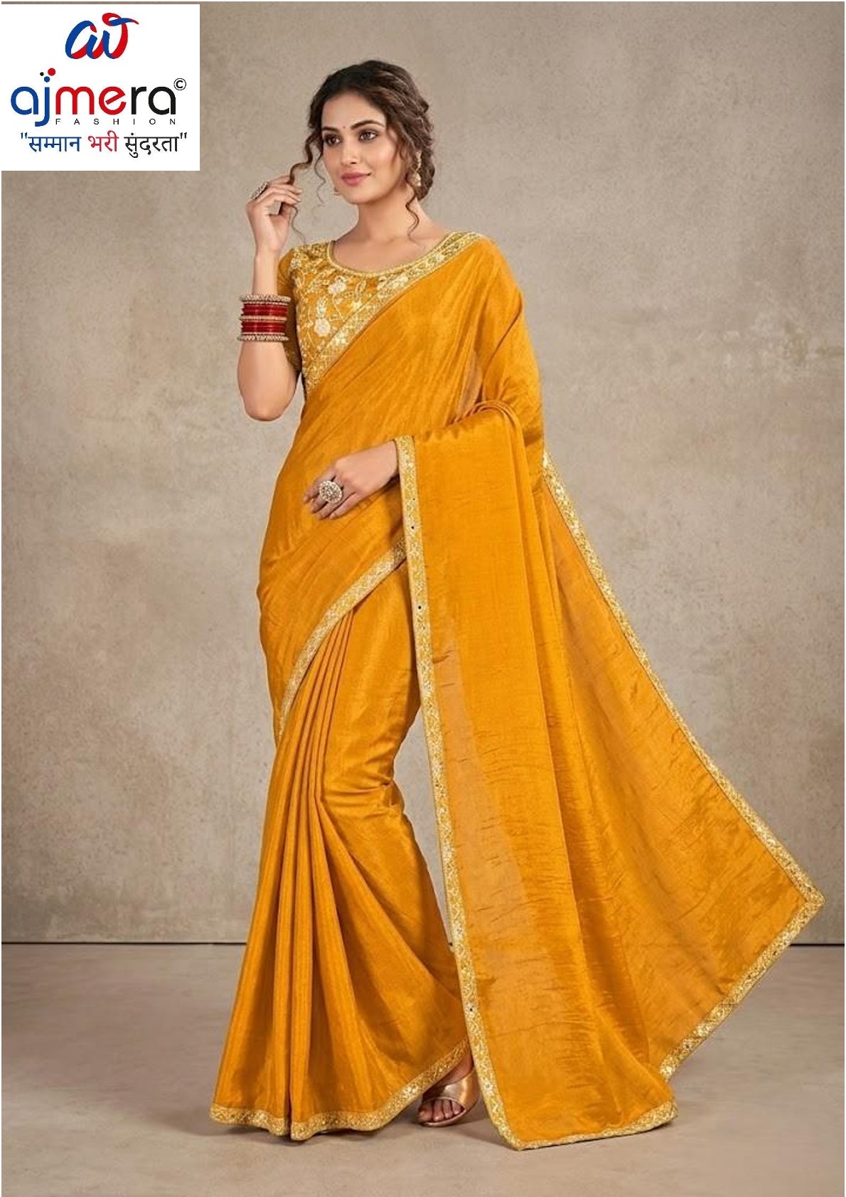 Party Wear Matching Saree with Blouse Piece for Premium Ethnic and Traditional Wear | KPS-BADAM