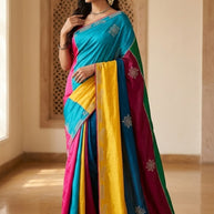 Designer Matching Saree with Blouse Piece for Premium Ethnic and Traditional Wear | VLS-TIRANGA