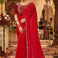 Ethnic Matching Saree with Blouse Piece for Premium Ethnic and Traditional Wear | KPS-JANVIKA
