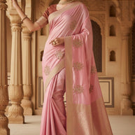 Synthetic Matching Saree with Blouse Piece for Premium Ethnic and Traditional Wear | SBV-SS-5-2375