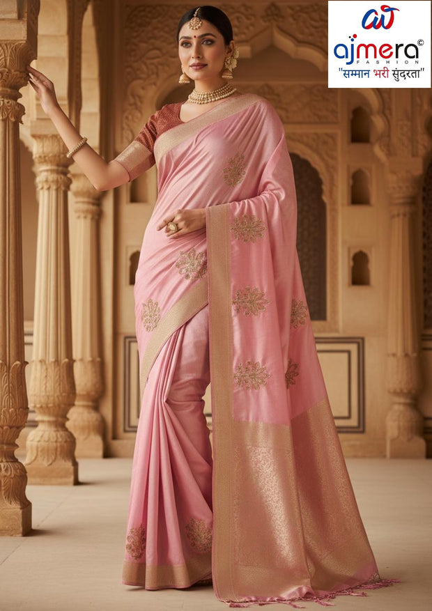 Synthetic Matching Saree with Blouse Piece for Premium Ethnic and Traditional Wear | SBV-SS-5-2375