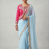 Dyed Fancy Matching Saree with Blouse Piece for Premium Ethnic and Traditional Wear | KUH-REDPARI