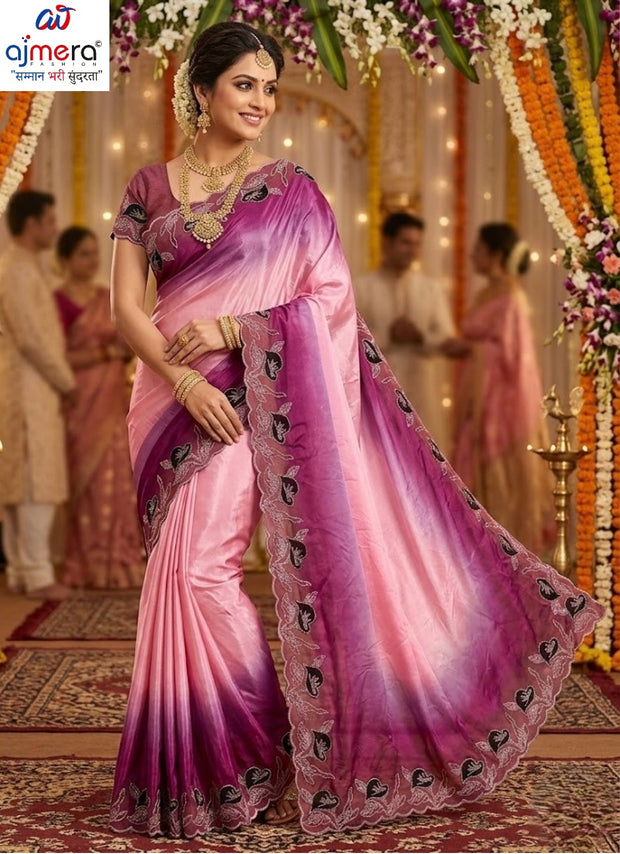 Dyed Saree with Blouse Piece for Premium Ethnic and Traditional Wear | CDM-AJMERA