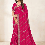Matching Saree with Blouse Piece for Premium Ethnic and Traditional Wear | VKM-WILD FIRE