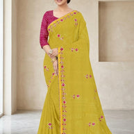 Party Wear Matching Saree with Blouse Piece for Premium Ethnic and Traditional Wear | SIR-MOGRA-A