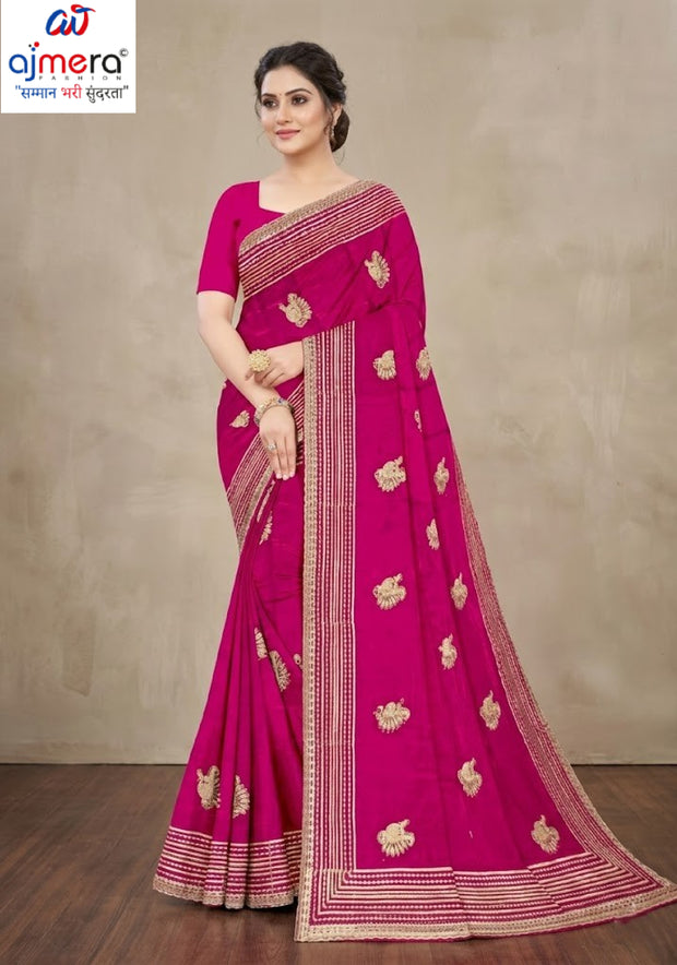 Dyed Fancy Matching Saree with Blouse Piece for Premium Ethnic and Traditional Wear | VKM-TOP GUN