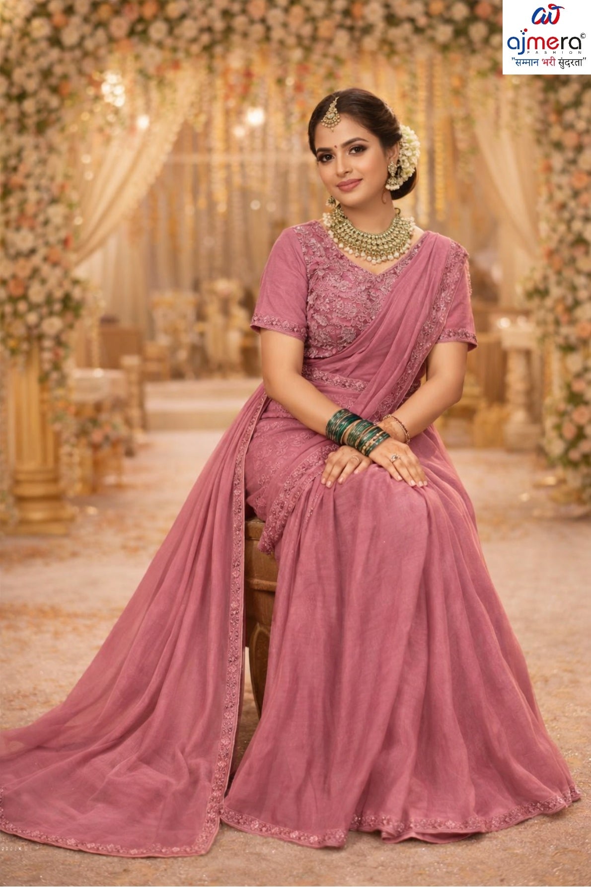 Designer Matching Saree with Blouse Piece for Premium Ethnic and Traditional Wear | KPS-MANGO