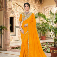 Embroidered Fancy Saree with Blouse Piece for Premium Ethnic and Traditional Wear | KPS-BABY JOHN