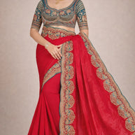 Printed Matching Saree with Blouse Piece for Premium Ethnic and Traditional Wear | CDM-DEVKI