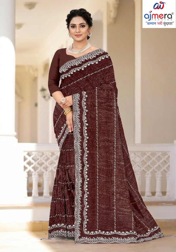 Dyed Fancy Matching Saree with Blouse Piece for Premium Ethnic and Traditional Wear | MKM-NYKAA