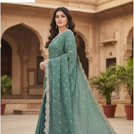 Embroidered Fancy Saree with Blouse Piece for Premium Ethnic and Traditional Wear | KDV-PRIME SILK