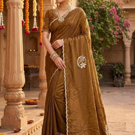 Embroidered Fancy Saree with Blouse Piece for Premium Ethnic and Traditional Wear | VSH-WESTERN-96