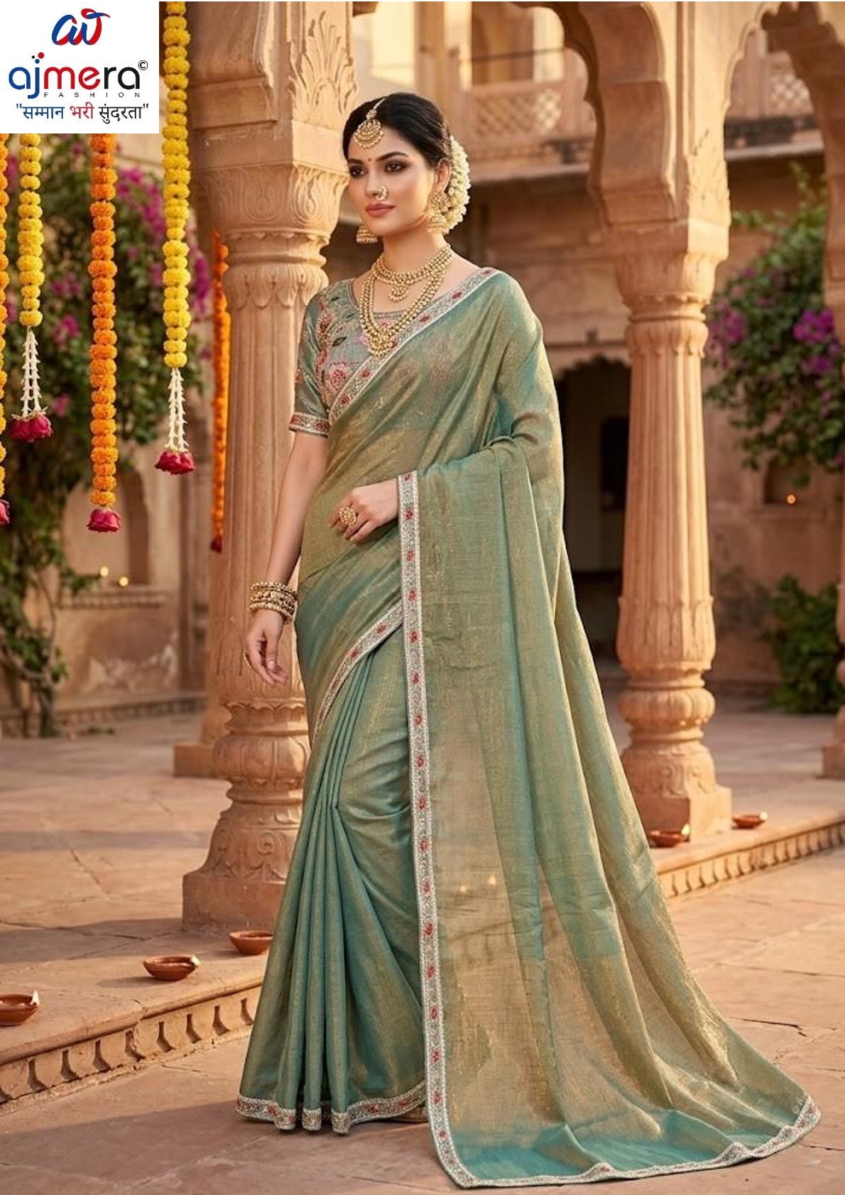 Printed Matching Saree with Blouse Piece for Premium Ethnic and Traditional Wear | KPS-TENDULKAR
