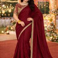 Printed Matching Saree with Blouse Piece for Premium Ethnic and Traditional Wear | SMM-8710