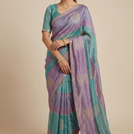 Synthetic Matching Saree with Blouse Piece for Premium Ethnic and Traditional Wear | KEI-KIA SELTOS