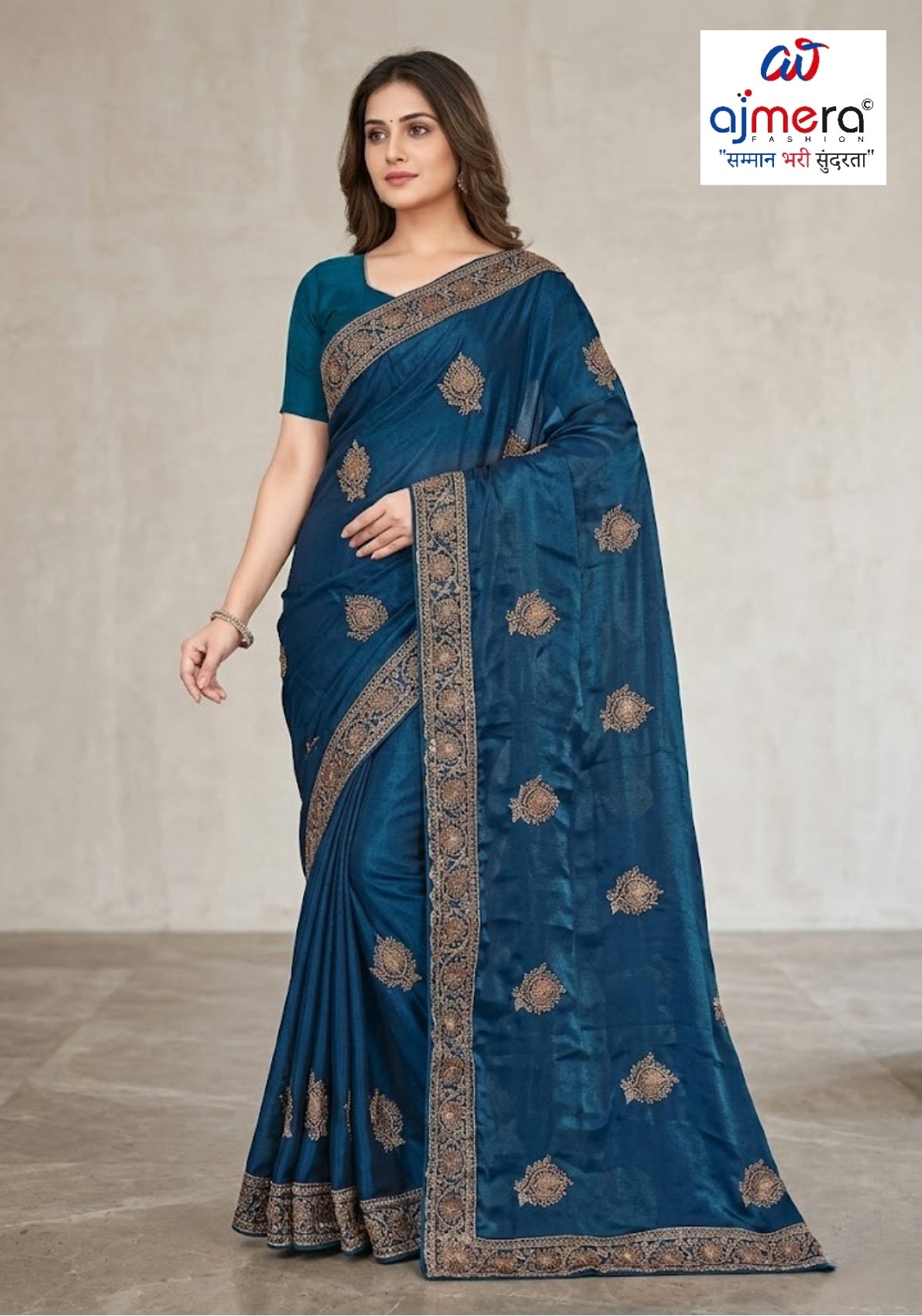 Matching Saree with Blouse Piece for Premium Ethnic and Traditional Wear | MTE-KASHMIRI HUB