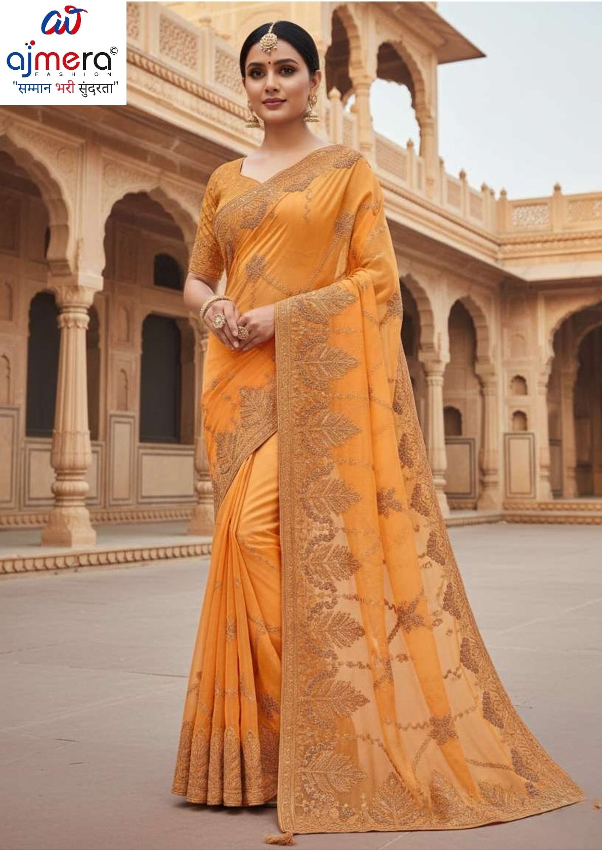 Synthetic Matching Saree with Blouse Piece for Premium Ethnic and Traditional Wear | VKM-SAVITRI