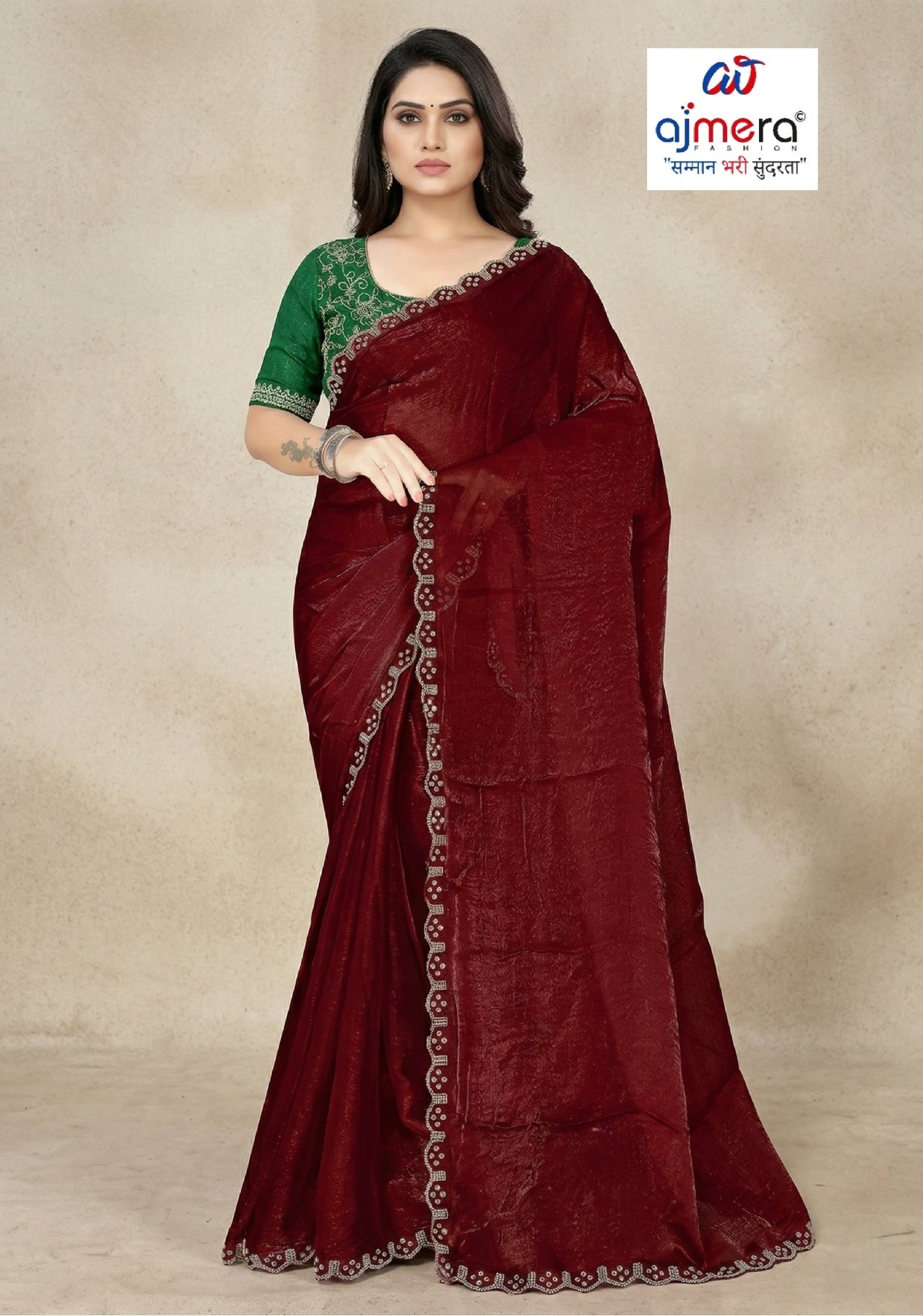Dyed Saree with Blouse Piece for Premium Ethnic and Traditional Wear | SMM-8500