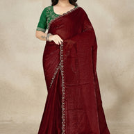 Dyed Saree with Blouse Piece for Premium Ethnic and Traditional Wear | SMM-8500
