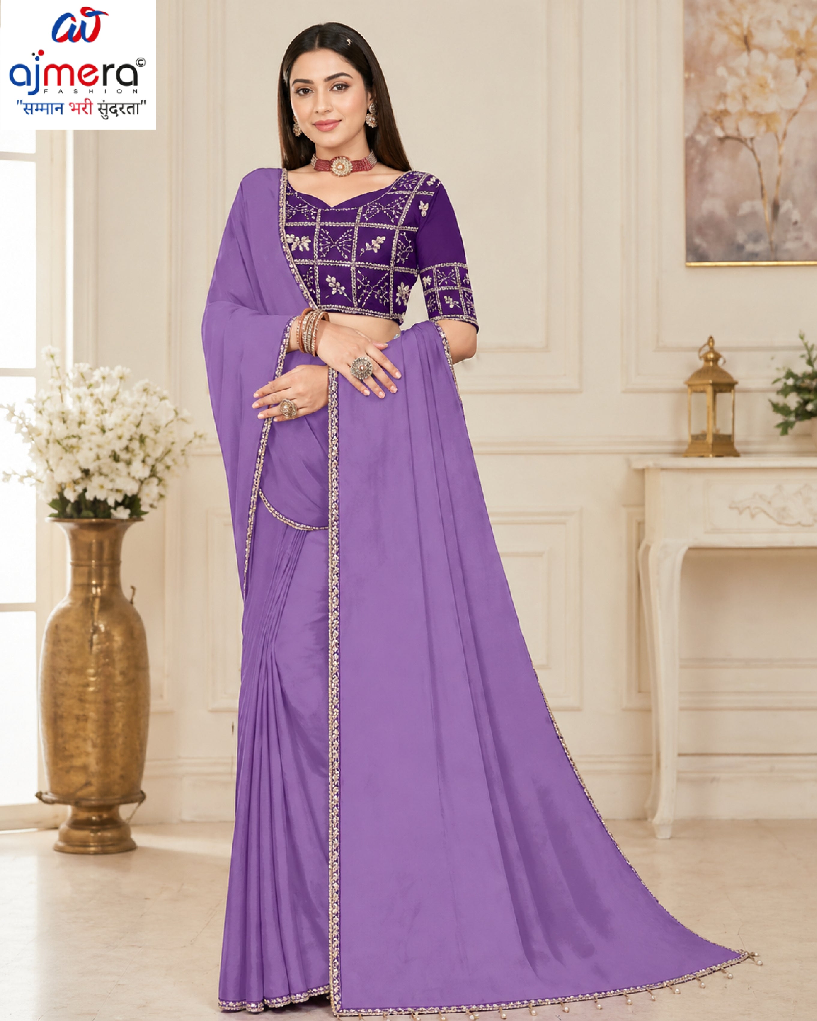Matching Saree with Blouse Piece for Premium Ethnic and Traditional Wear | PUN-FESTIVAL-427