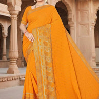 Party Wear Matching Saree with Blouse Piece for Premium Ethnic and Traditional Wear | VKM-MAHAKAL