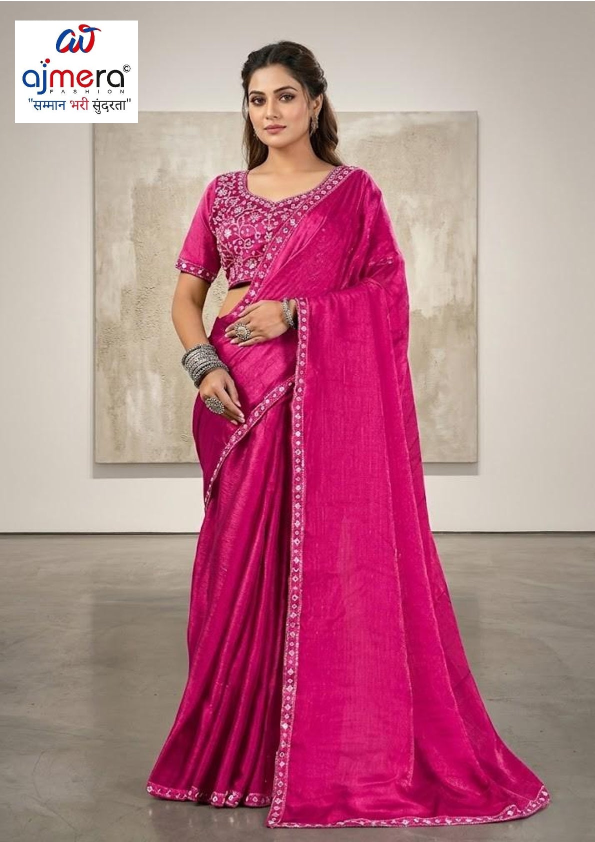 Party Wear Matching Saree with Blouse Piece for Premium Ethnic and Traditional Wear | KPS-YASHPAL