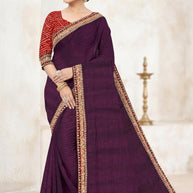 Embroidered Fancy Saree with Blouse Piece for Premium Ethnic and Traditional Wear | SIR-MAHIKA