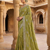 Ethnic Matching Saree with Blouse Piece for Premium Ethnic and Traditional Wear | SBV-HD-0506