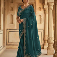 Dyed Fancy Matching Saree with Blouse Piece for Premium Ethnic and Traditional Wear | SDO-HW01507