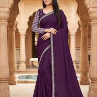 Party Wear Matching Saree with Blouse Piece for Premium Ethnic and Traditional Wear | SMM-8745