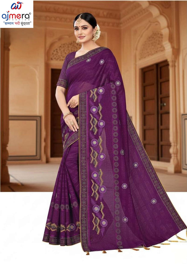 Fancy Matching Saree with Blouse Piece for Premium Ethnic and Traditional Wear | VKM-BIG BOOS