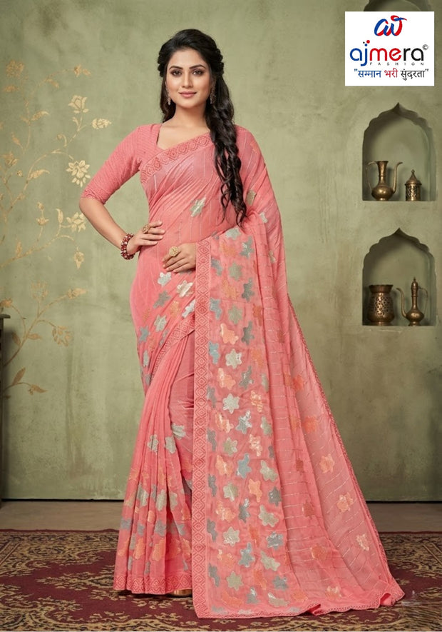 Synthetic Matching Saree with Blouse Piece for Premium Ethnic and Traditional Wear | VCR-NEXA
