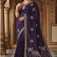 Party Wear Matching Saree with Blouse Piece for Premium Ethnic and Traditional Wear | MTE-SAATHI SANGAM